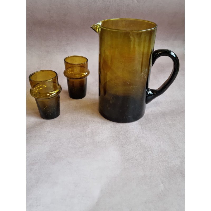 Kanna glas brun hög