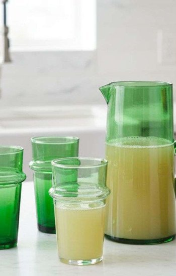 kanna i återvunnet glas -Grön