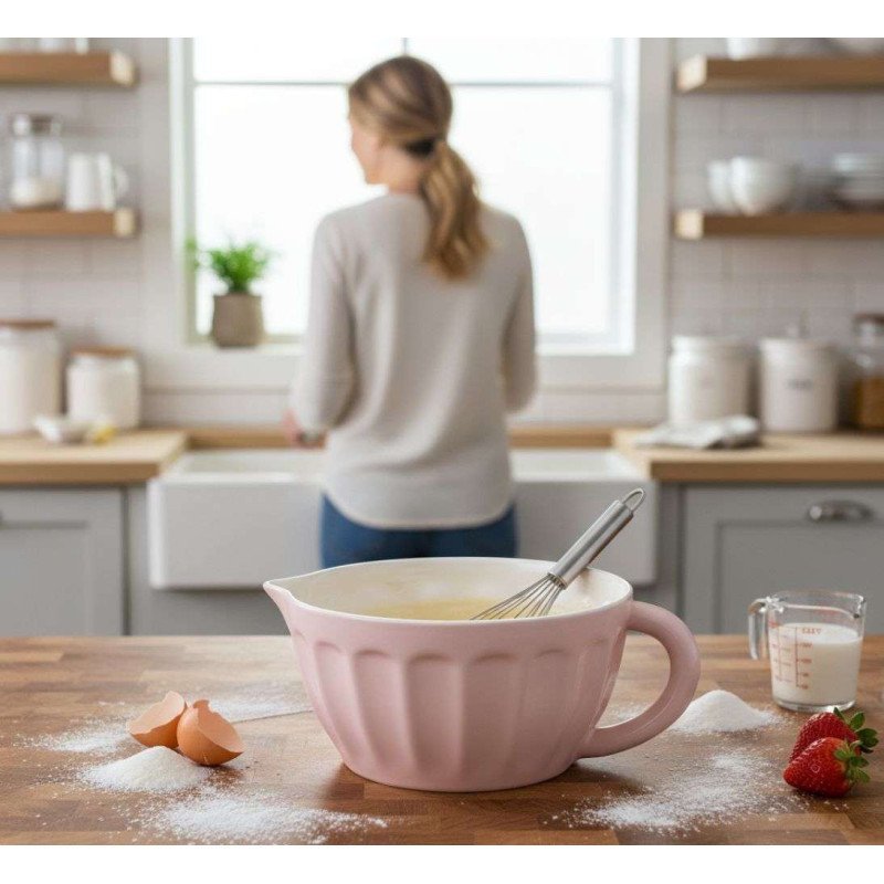 Rosa Bakskål med Hällpip