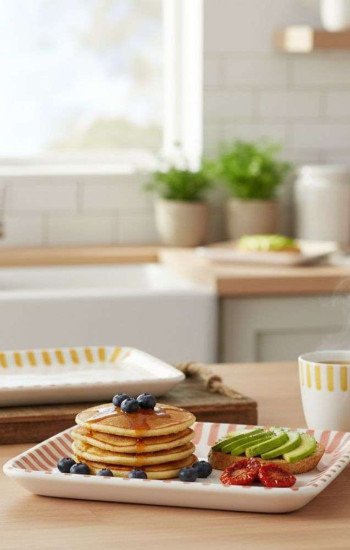 Assiett -Randig Multi Assiett -Randig Multi