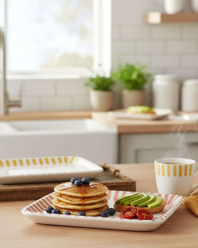 Assiett -Randig Multi