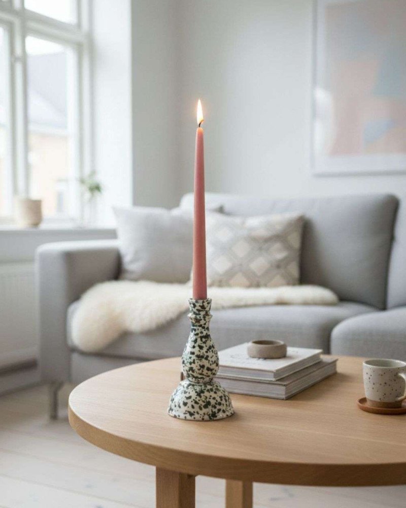 Handgjord Ljusstake Keramik