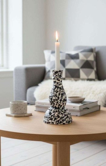 Handgjord Ljusstake Keramik