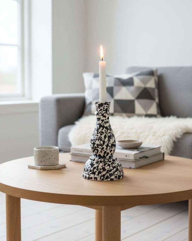 Handgjord Ljusstake Keramik