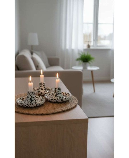 Handgjord Ljusstake Keramik