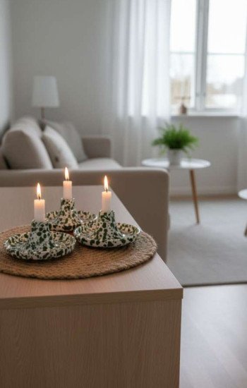 Handgjord Ljusstake Keramik