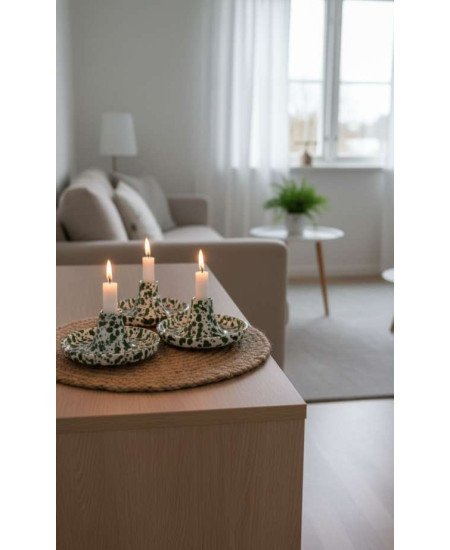 Handgjord Ljusstake Keramik