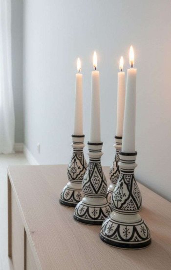 Handgjord Ljusstake Keramik