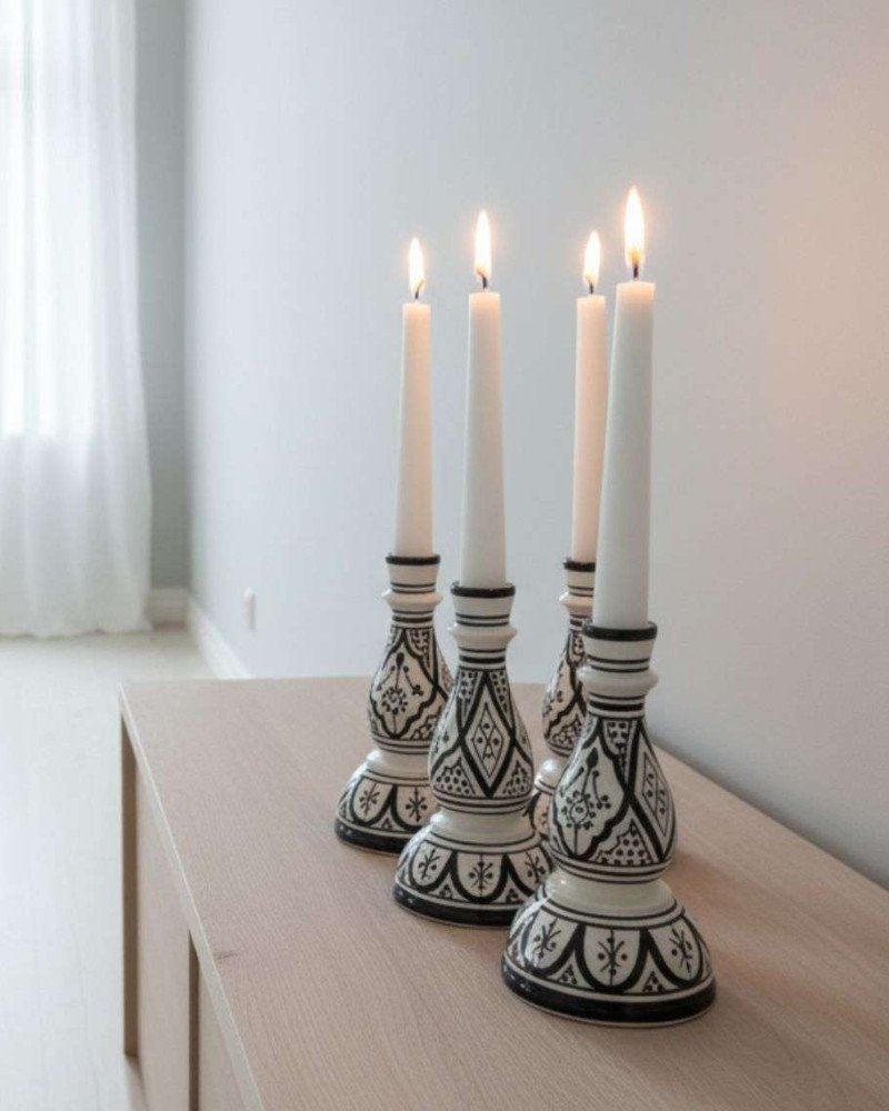 Handgjord Ljusstake Keramik