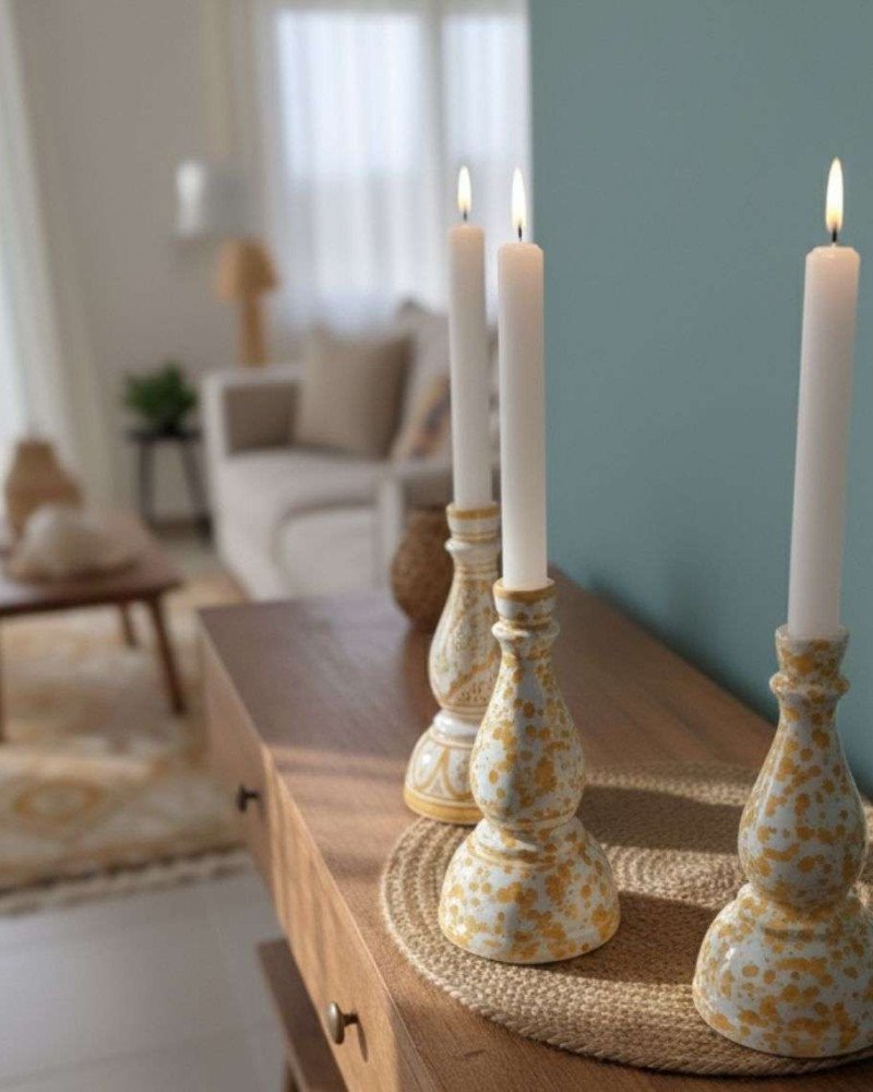 Handgjord Ljusstake Keramik Handgjord Ljusstake Keramik