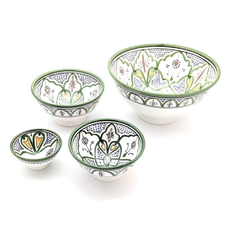 keramik skål MultiGrön Klassisk 10,15,18,27cm