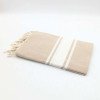 Hamamhandduk / Fouta Beige  & Vit