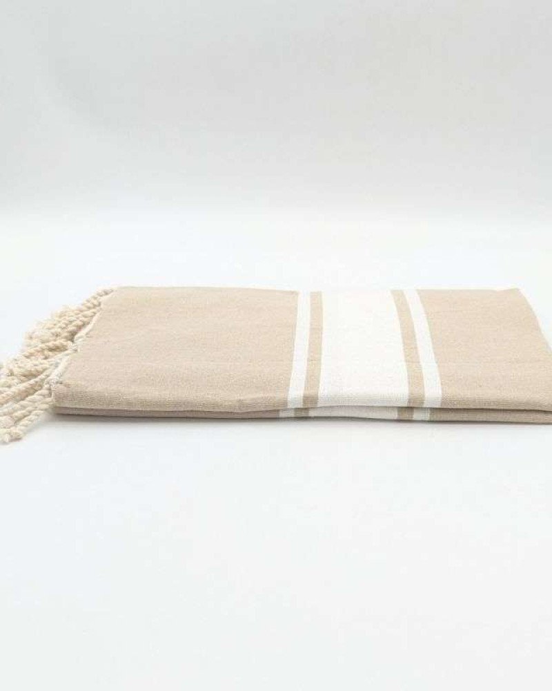 Hamamhandduk / Fouta Beige  & Vit Hamamhandduk / Fouta Beige  & Vit