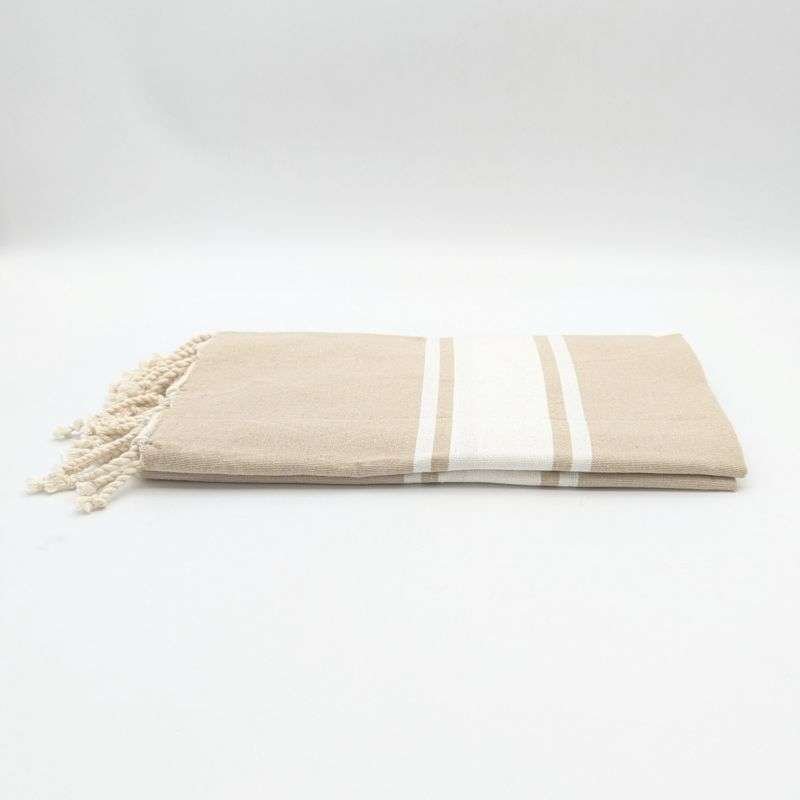 Hamamhandduk / Fouta Beige & Vit Hamamhandduk / Fouta Beige & Vit