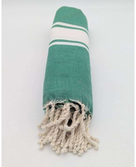 Hamamhandduk / Fouta Grön & Vit