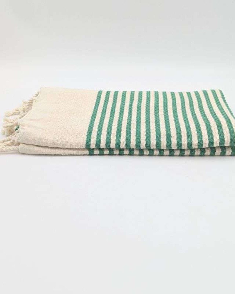 Grön-  Vit randig Hamamhandduk Grön-  Vit randig Hamamhandduk