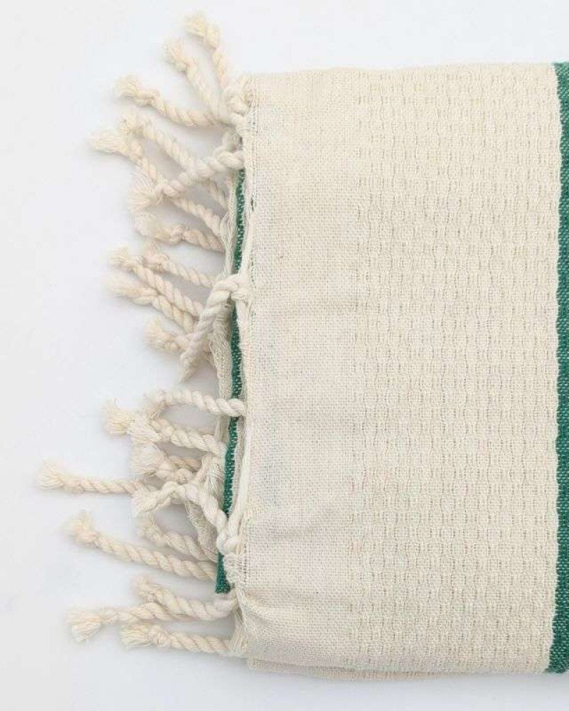 Grön-  Vit randig Hamamhandduk Grön-  Vit randig Hamamhandduk