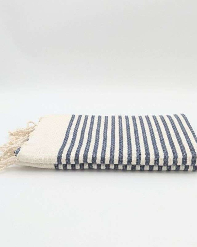 Svart-  Vit randig Hamamhandduk Svart-  Vit randig Hamamhandduk