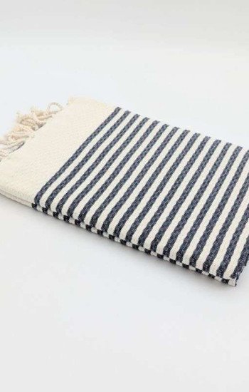 Svart-  Vit randig Hamamhandduk Svart-  Vit randig Hamamhandduk