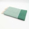 Hamamhandduk Fouta – Grön & Vitrandig Hamamhandduk Fouta – Grön & Vitrandig