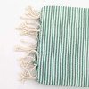 Hamamhandduk Fouta – Grön & Vitrandig Hamamhandduk Fouta – Grön & Vitrandig