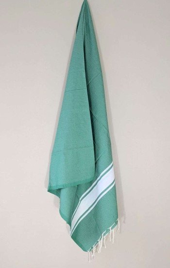 Hamamhandduk / Fouta Grön & Vit