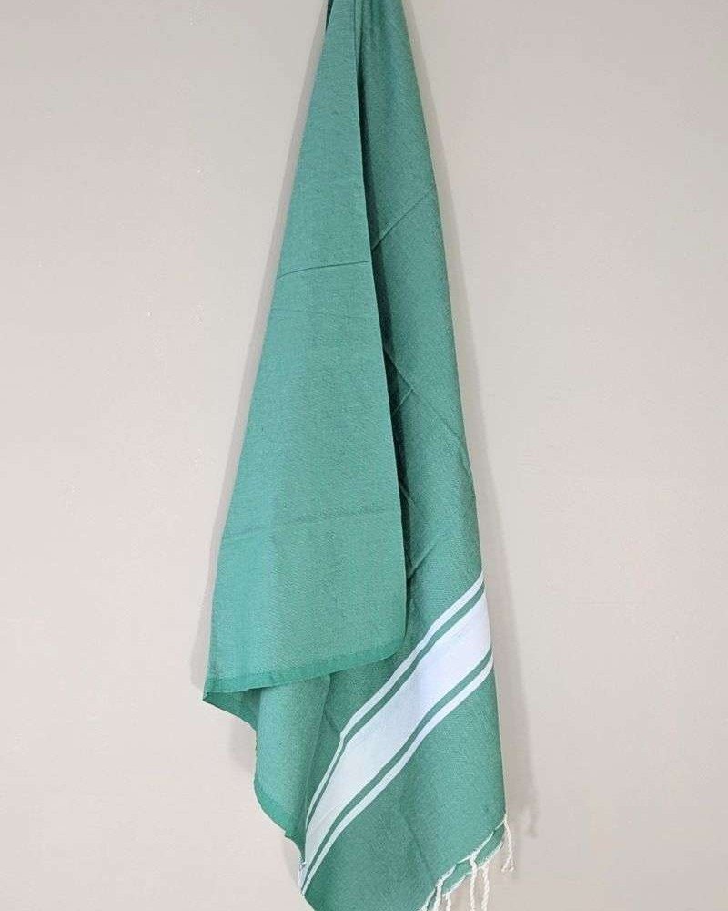 Hamamhandduk / Fouta Grön & Vit
