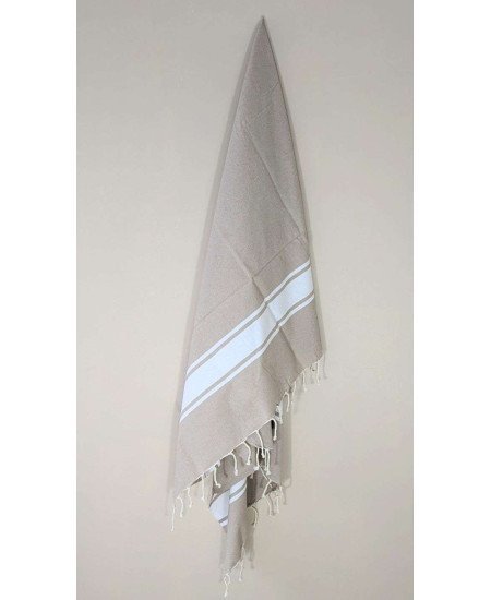 Hamamhandduk / Fouta Beige  & Vit