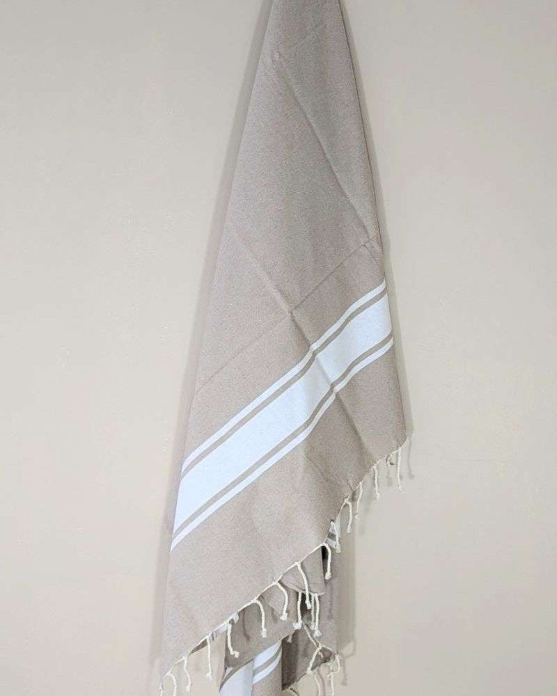 Hamamhandduk / Fouta Beige & Vit Hamamhandduk / Fouta Beige & Vit