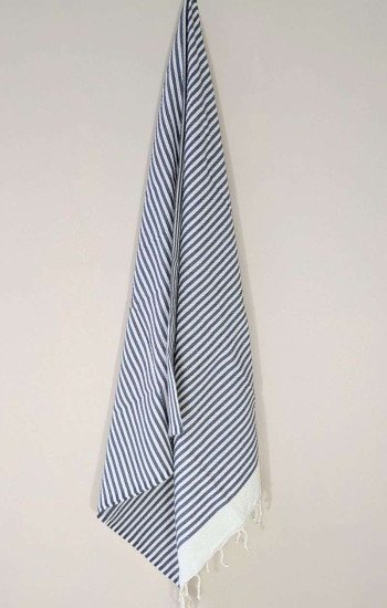 Svart-  Vit randig Hamamhandduk