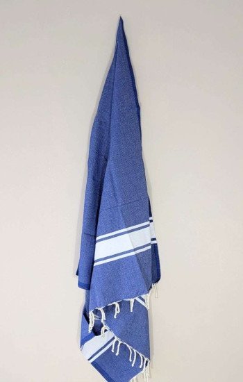 Hamamhandduk / Fouta Blå & Vit