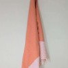Hamamhandduk Fouta – Orange & Vitrandig
