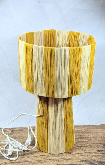 Bordslampa Randig Gul Bordslampa Randig Gul