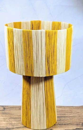 Bordslampa Randig Gul Bordslampa Randig Gul