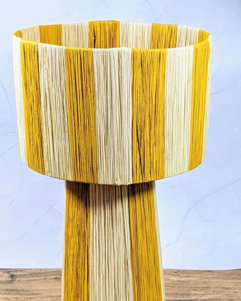 Bordslampa Randig Gul Bordslampa Randig Gul