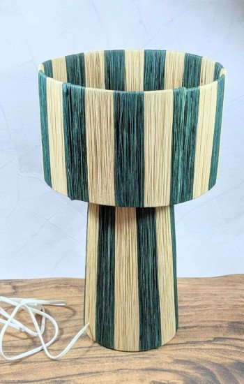 Bordslampa Randig Grön Bordslampa Randig Grön