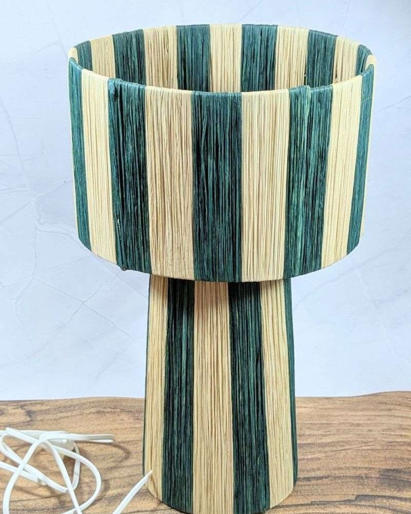 Bordslampa Randig Grön Bordslampa Randig Grön