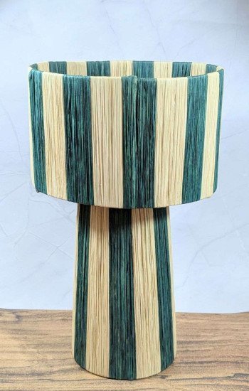 Bordslampa Randig Grön Bordslampa Randig Grön