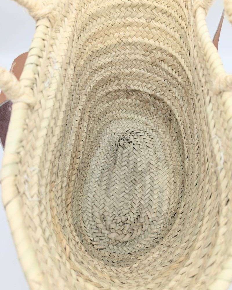 Strandväska Gultläder palmblad -Mellan Strandväska Gultläder palmblad -Mellan