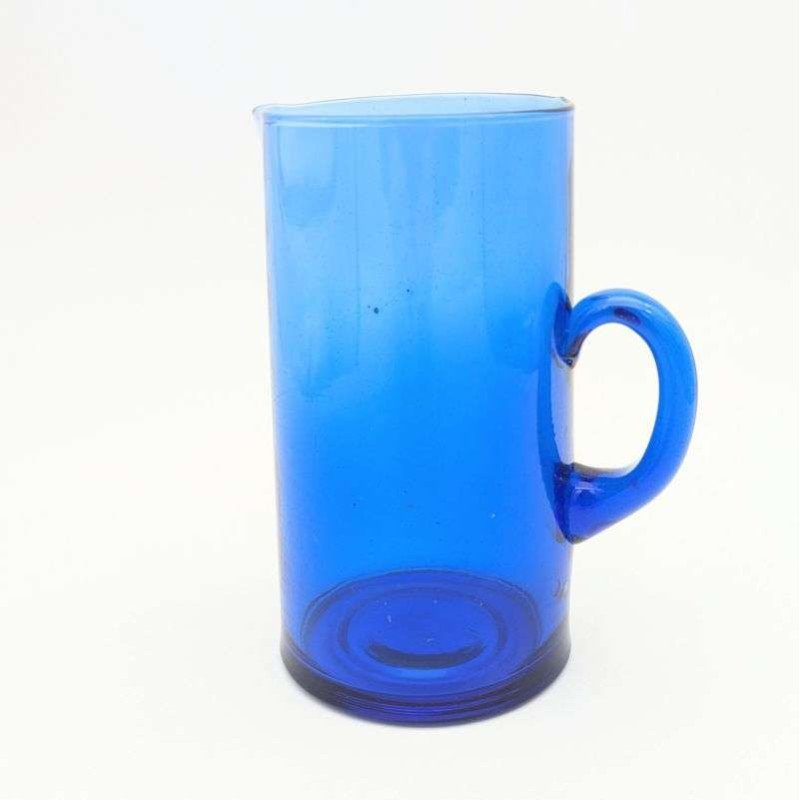 kanna i återvunnet glas -Blå
