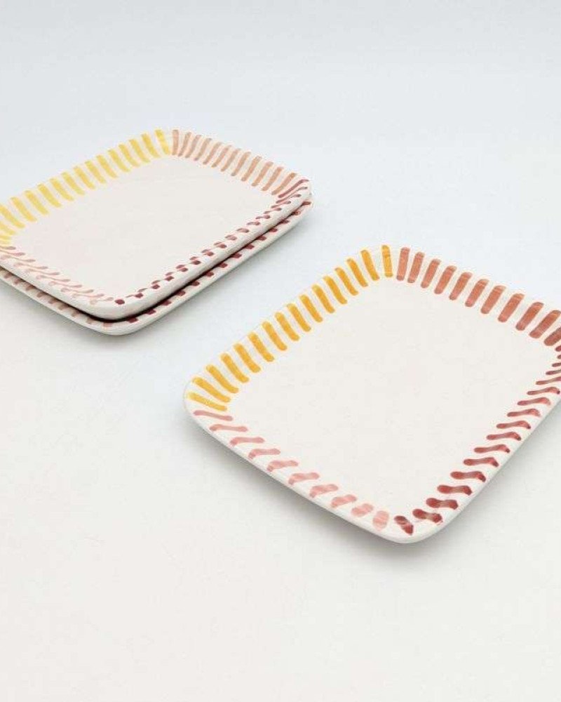 Assiett -Randig Multi