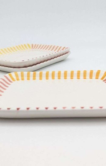 Assiett -Randig Multi Assiett -Randig Multi