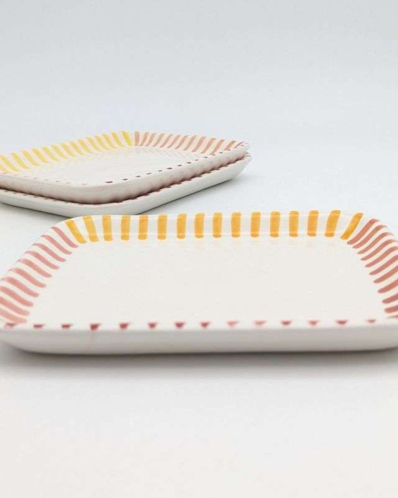 Assiett -Randig Multi