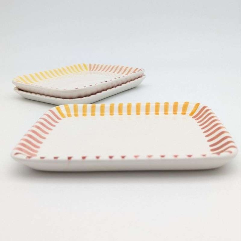 Plate -Striped Multi