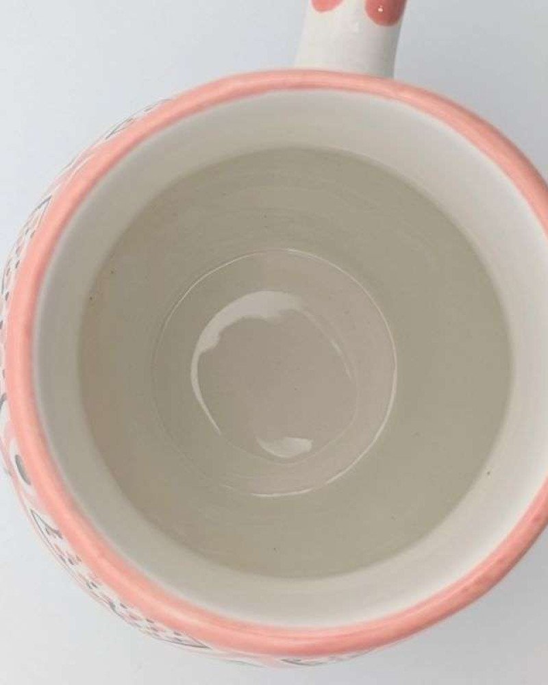 Keramikkanna -Rosa&grönt Keramikkanna -Rosa&grönt