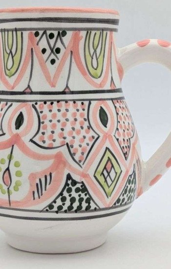 Keramikkanna -Rosa&grönt Keramikkanna -Rosa&grönt