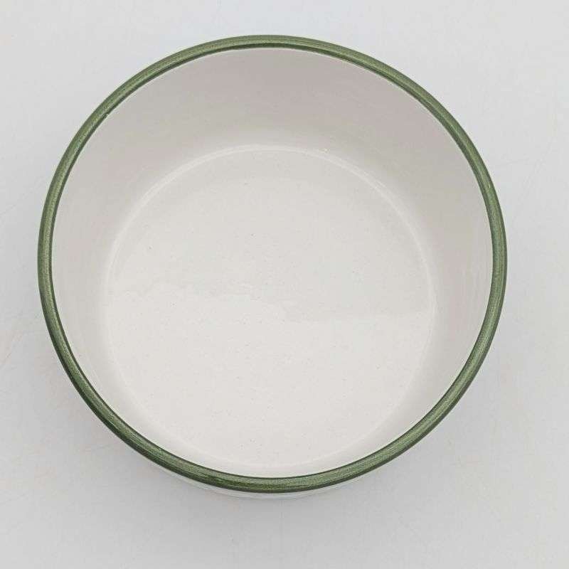 Handgjord grön och vit keramik skål - klassiskt mönster (grossist) Handgjord grön och vit keramik skål - klassiskt mönster (grossist)