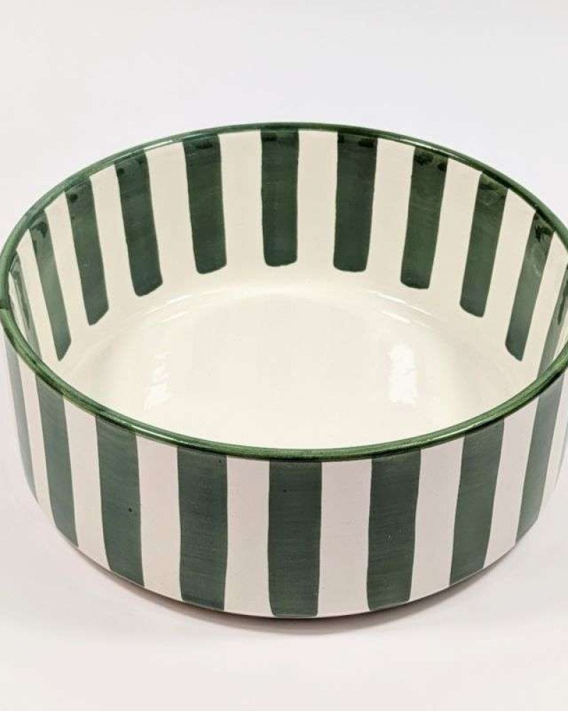 Rund djup skål Grön-15-18-25cm