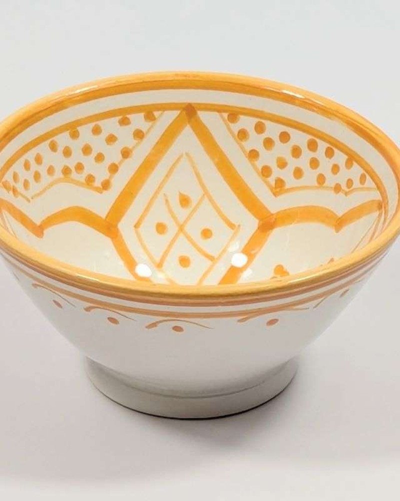 Orange och vit keramik skål - 12,16,20 cm