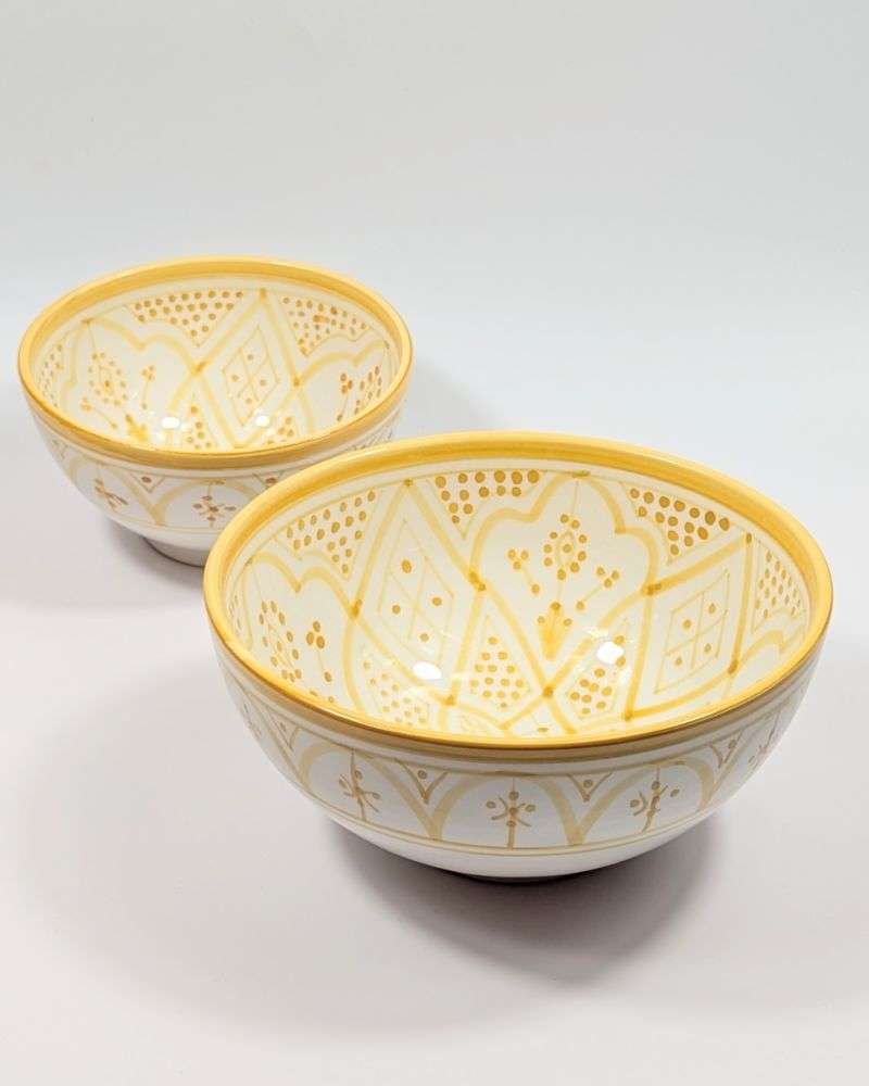 Orange och vit keramik skål - 12,16,20 cm